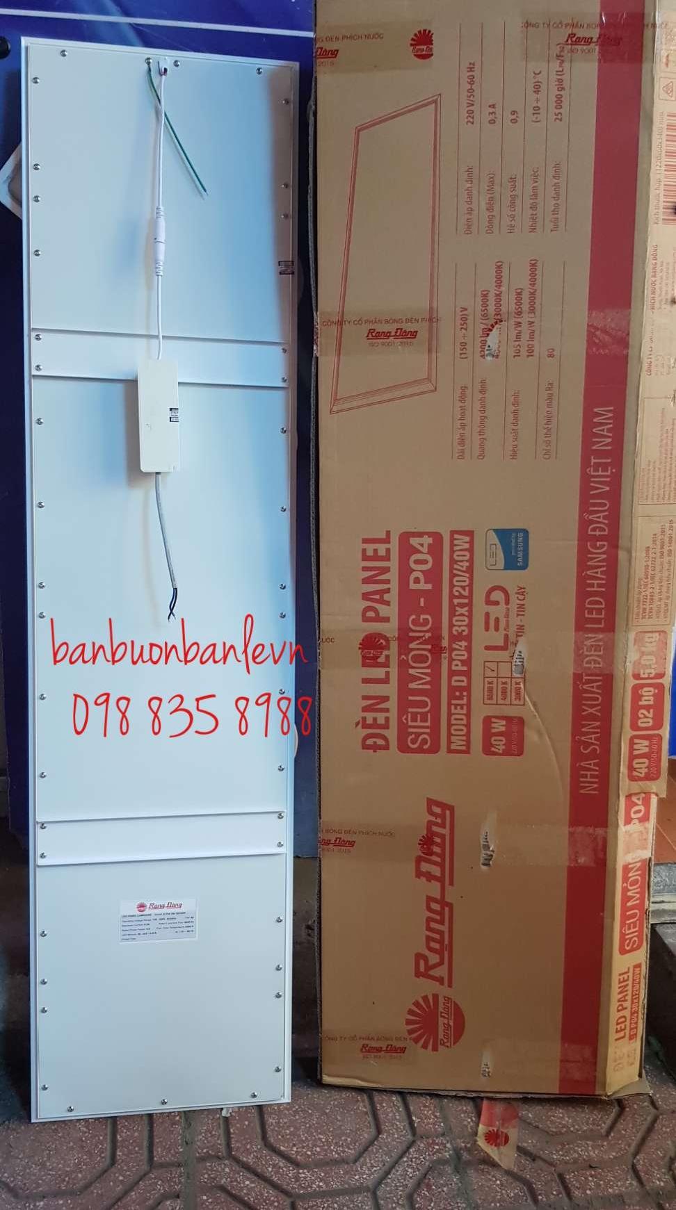 Combo 2 bộ đèn LED panel  Rạng Đông 300x1200 40w