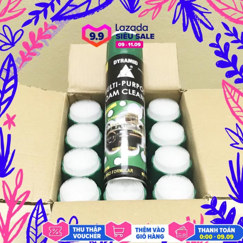 Chai Xịt Bọt Vệ Sinh Nội Thất Ô Tô Đa Năng Foam Cleaner Màu Xanh 650ml