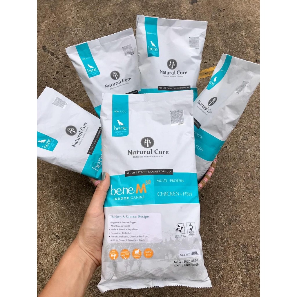 Thức Ăn Hạt Natural Core Bene M50 Cho Chó 400g/500g  - Vị Thịt Gà & Cá Hồi - [Nông Trại Thú Cưng]
