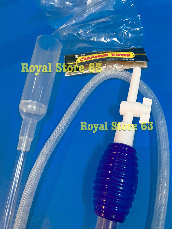 Bộ bóp tay hút cặn, thay nước cho bể cá cảnh (có van khóa)