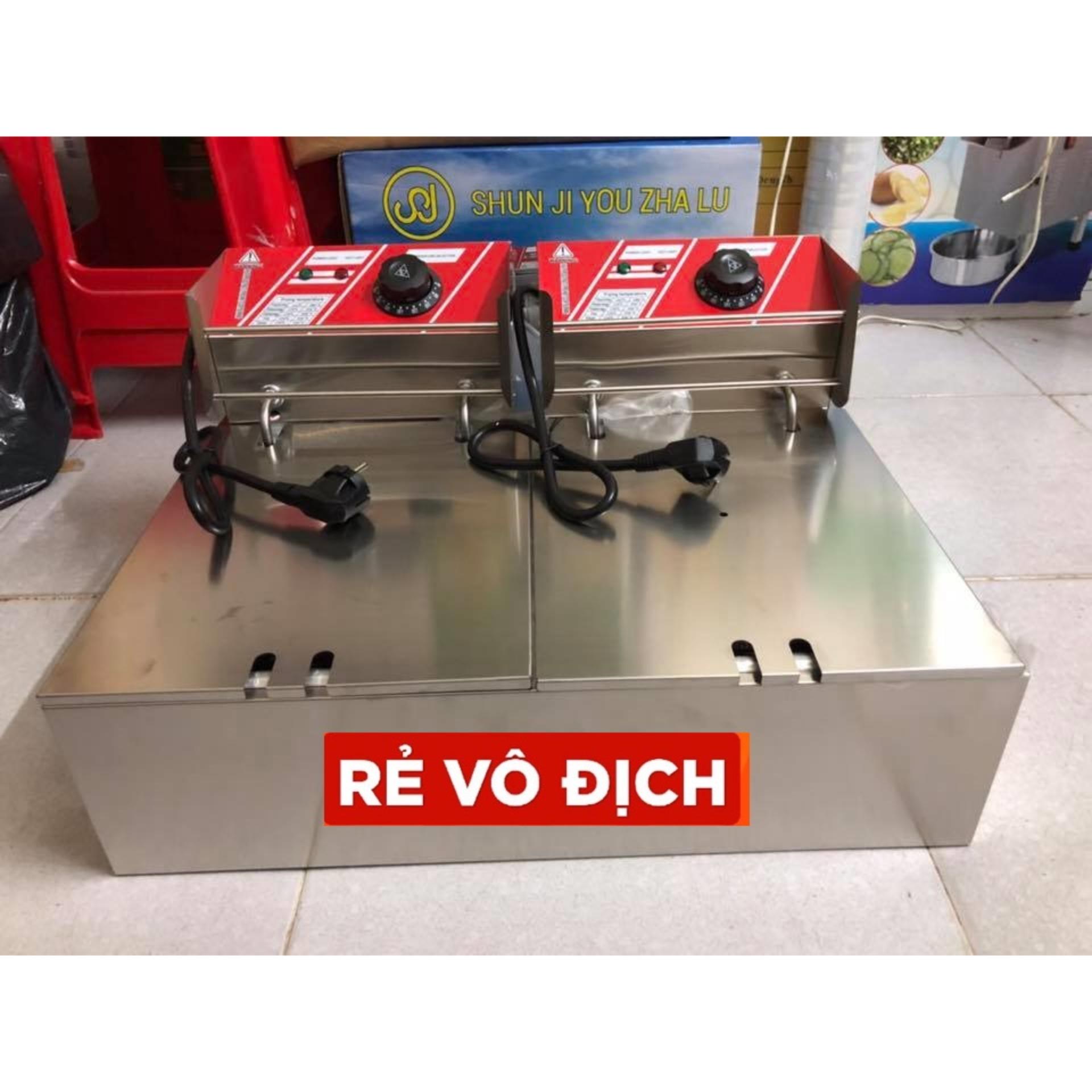 Bếp chiên nhúng điện đôi
