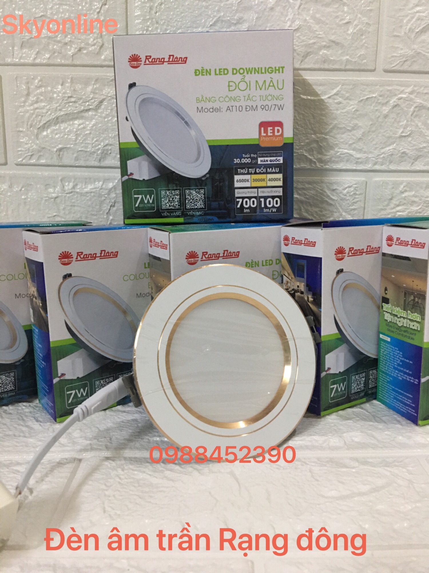 Đèn led âm trần rạng đông