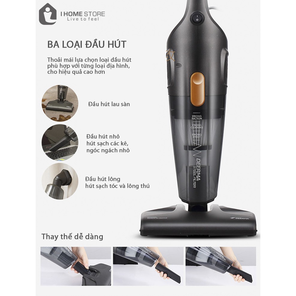 [HCM]Máy Hút Bụi Cầm Tay DEERMA DX115C