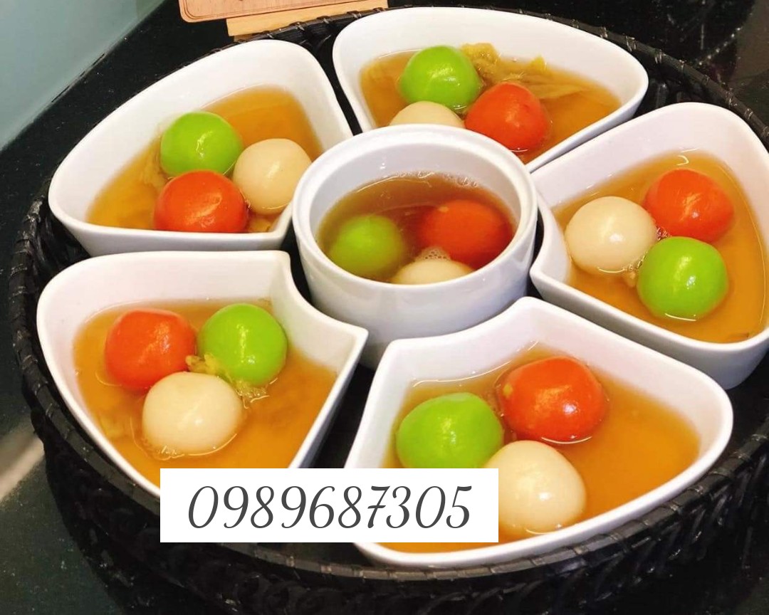 Bộ đĩa bày thức ăn hình hoa