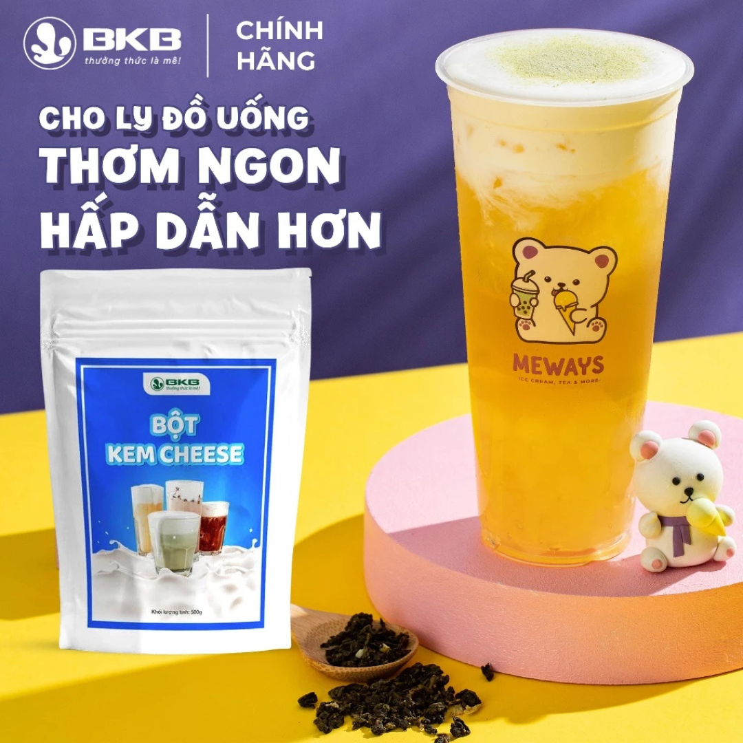 Bột Kem Cheese BKB 500g – Bí Quyết Tạo Milkfoam & Macchiato Hoàn Hảo