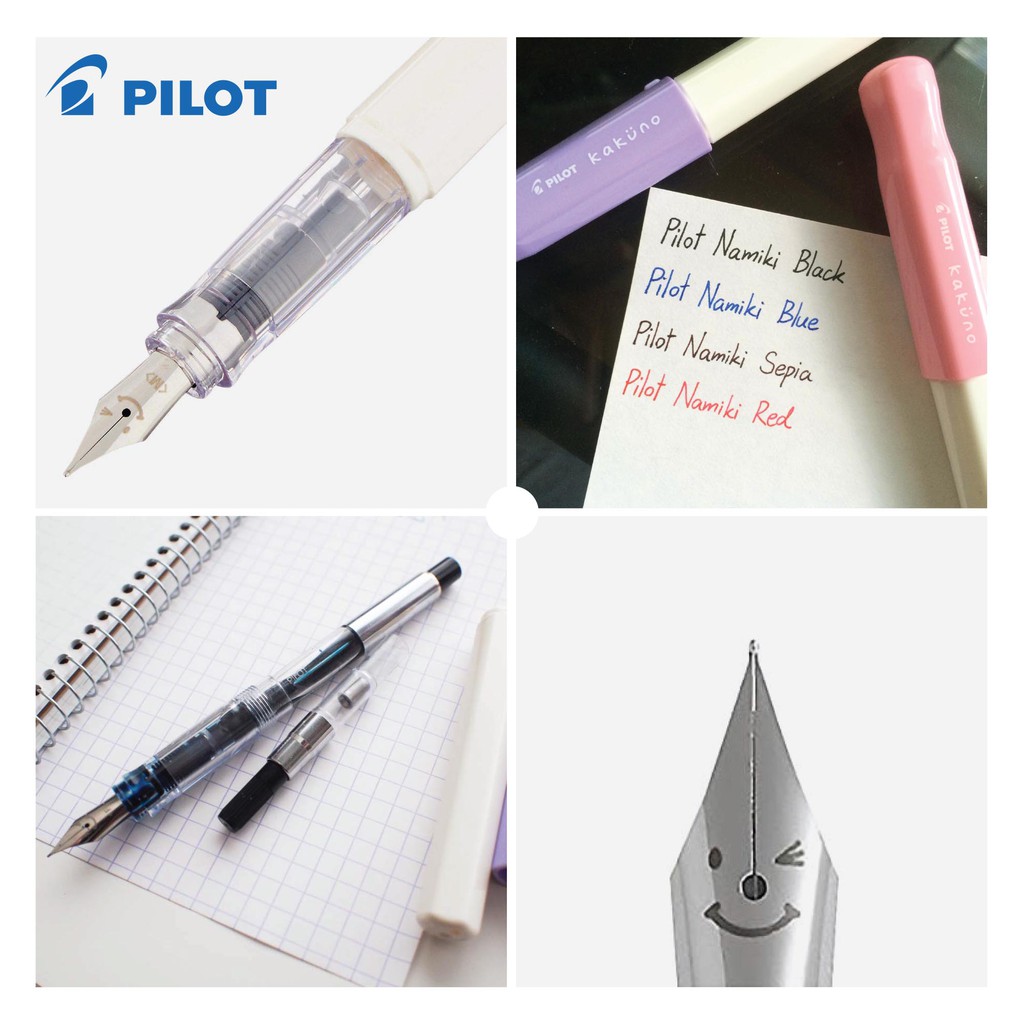 Bút máy Pilot Kakuno Nhật Bản Xám