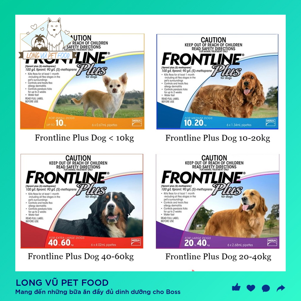 Nhỏ gáy Frontline Plus phòng và tr ị ve rận cho chó - Long Vũ Pet Food