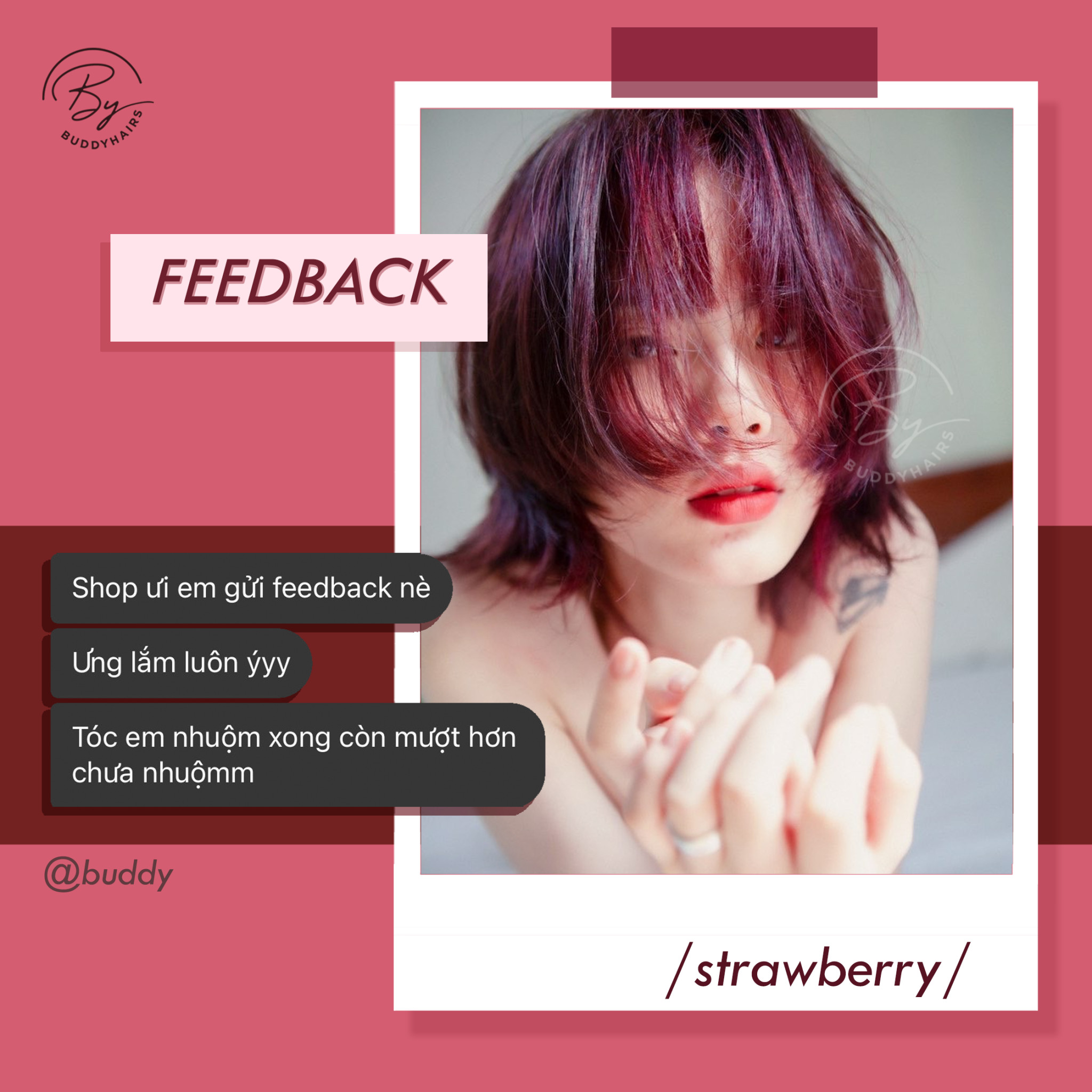 Thuốc nhuộm tóc Strawberry Buddyhairs
