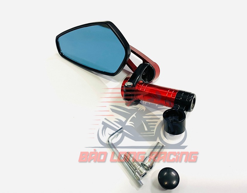 Kính chiếu hậu lá nhỏ gắn chân Gương các loại xe máy,Sirius,Winner,Exciter,Wave....màu Đỏ