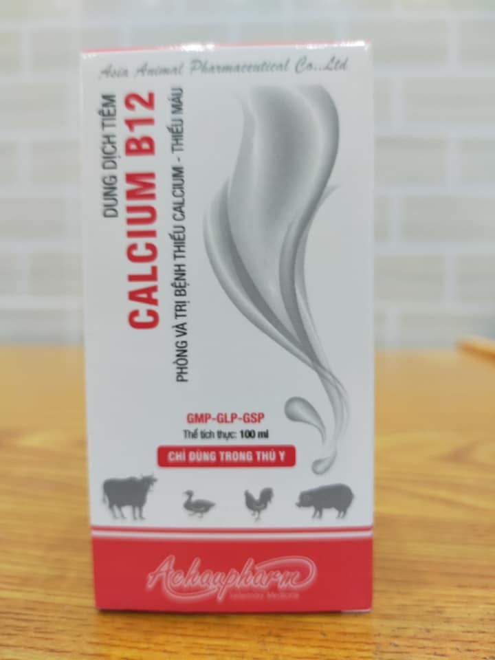 Calcium b12 á châu và ade bcomplex thiếu canxi , b12 , thiếu máu, bại liệt trên gia súc gia cầm