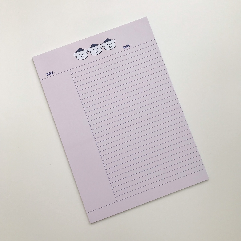 30 Tờ Giấy Note B5 Gấu Cute Dễ Thương Màu Pastel Gradient Phong Cách Hàn Quốc Ghi Chú Học Tập Lên Kế Hoạch 📝