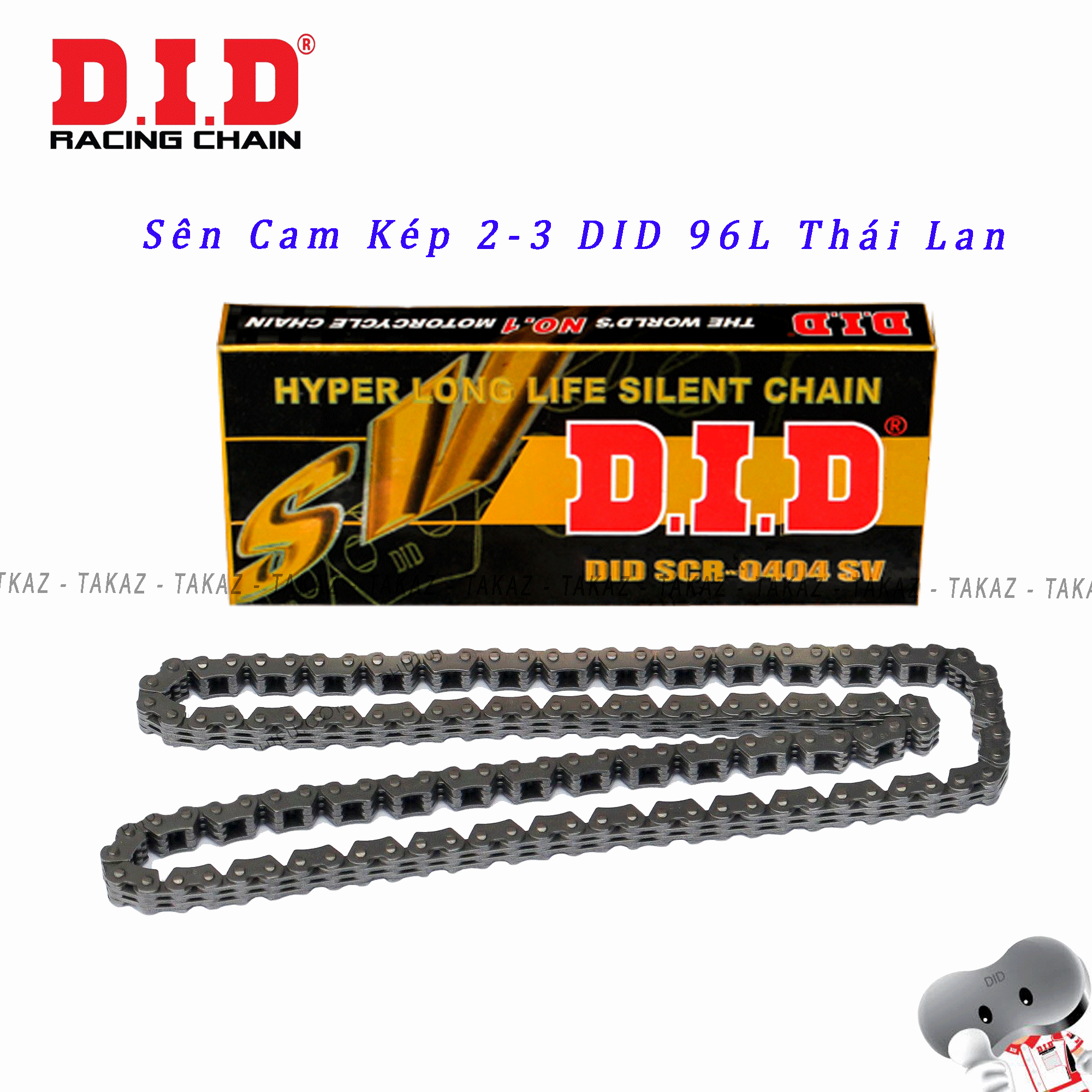 [HCM][ 96L Exciter 135 2011 ] Sên cam kép DID Thái Lan dùng cho xe Exciter 135cc - 96L ( Tép sên 2x3 )