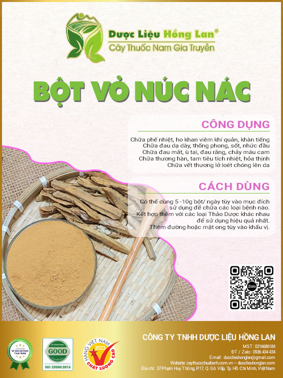 ✅ 500G Bột Vỏ Núc Nác nguyên chất (Bột thảo mộc không pha chộn tạp chất, đã sao thơm, không chất bảo quản)