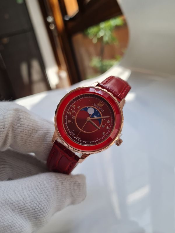 Đồng hồ nữ 30mm dây đỏ chống nước máy nhật bán chạy