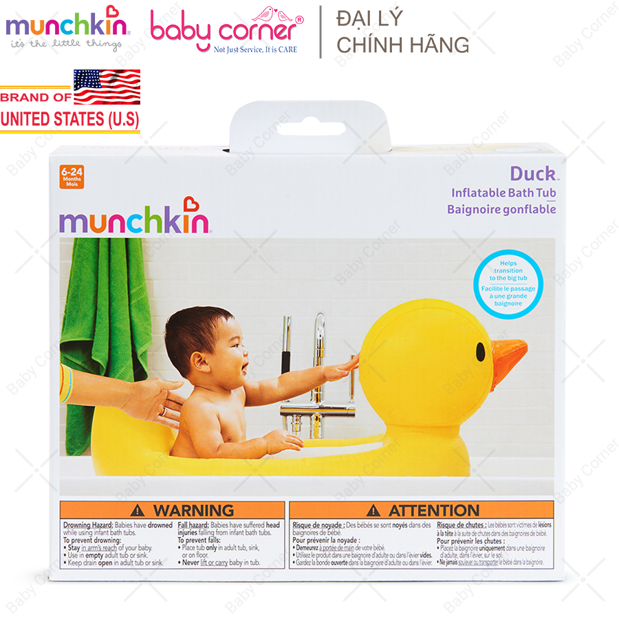 Chậu Tắm Phao Vịt Vàng Munchkin Cho Bé