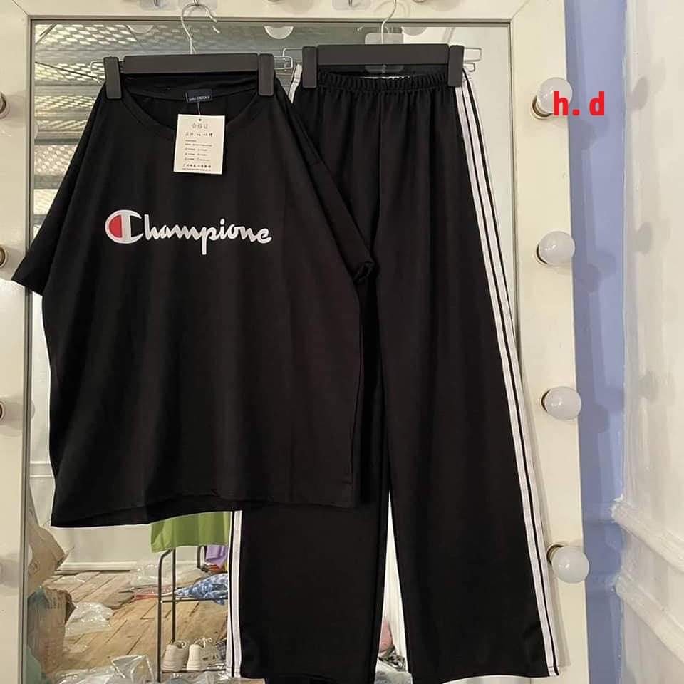 Sét áo phông champi + quần 3 sọc hda0321