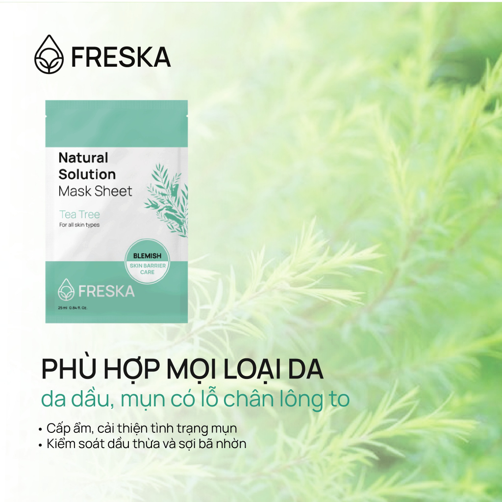 Mặt nạ giấy NATURAL SOLUTION MASK SHEET 25ml - FESKA MASK SHEET