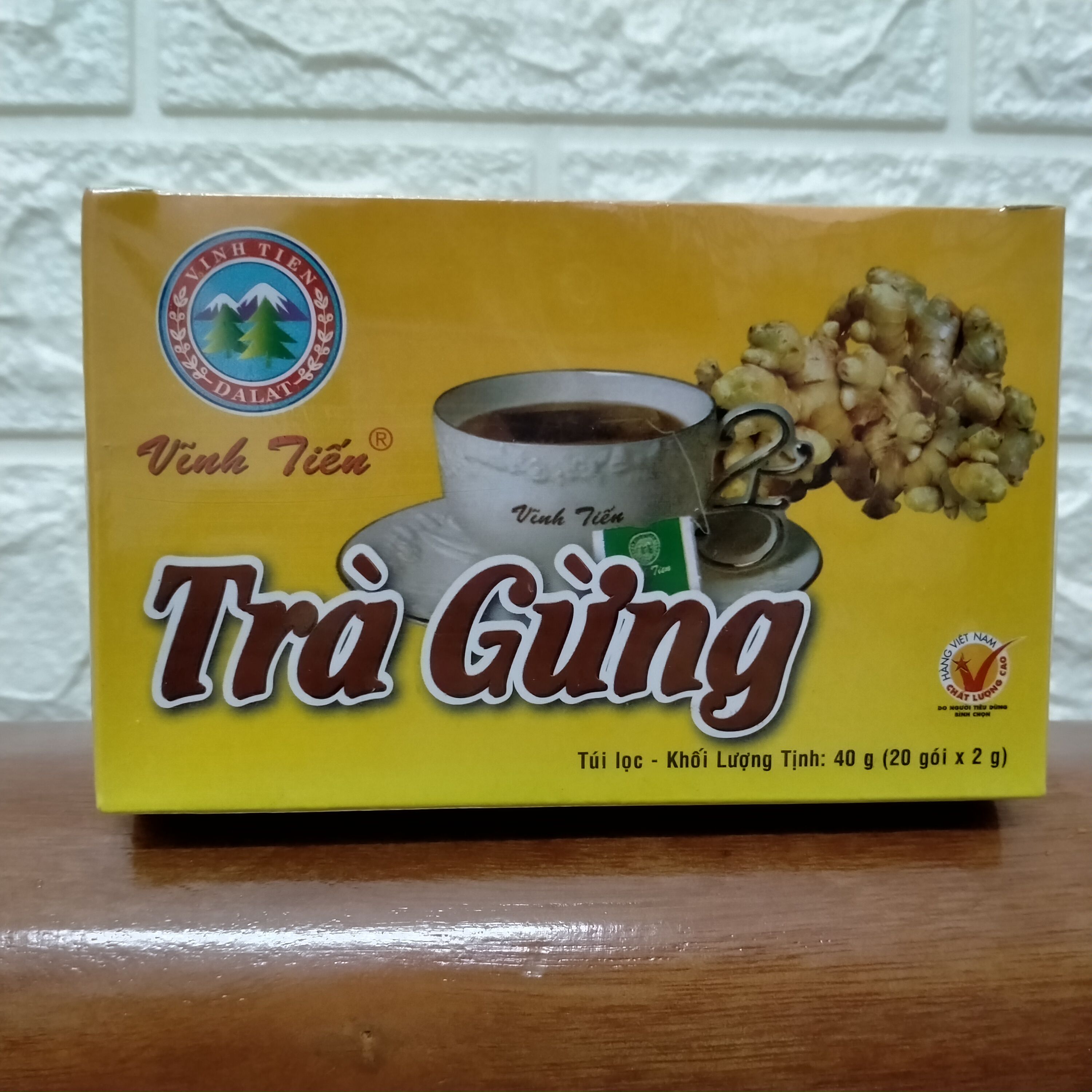 Trà gừng vĩnh tiến (20 gói x 2g )