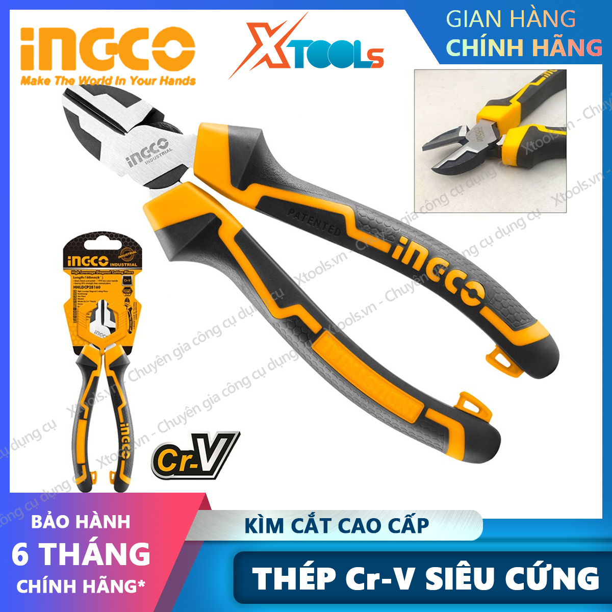 Cutting pliers insulated high grade ingco 6 "7" Nippers cut off material CRV steel rustless ultra hard soft rubber handle cutting electrical wire cable steel iron [Xtool] [xsafe]