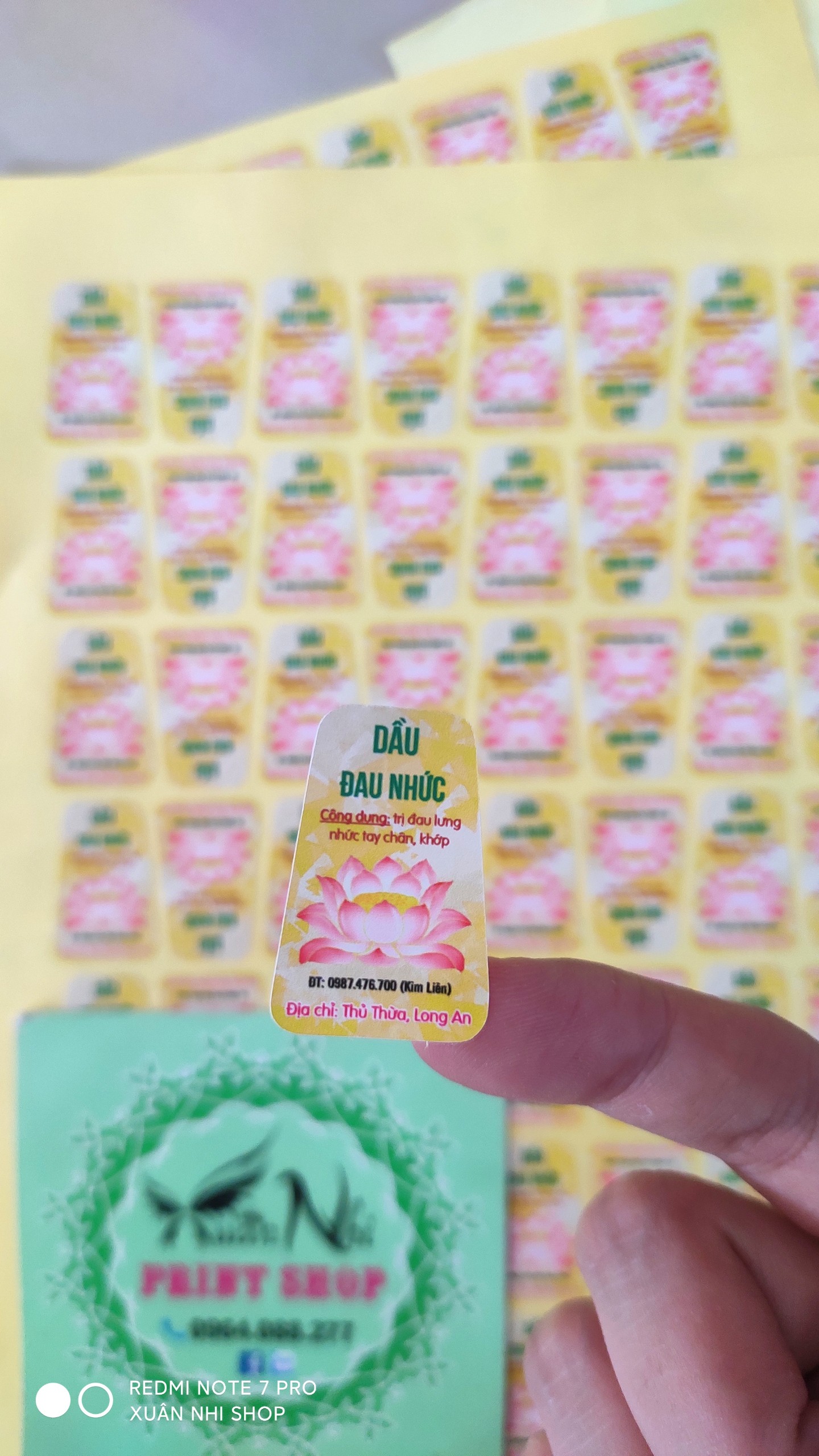Tem chai dầu 2x3x1.5 Combo 100 tem