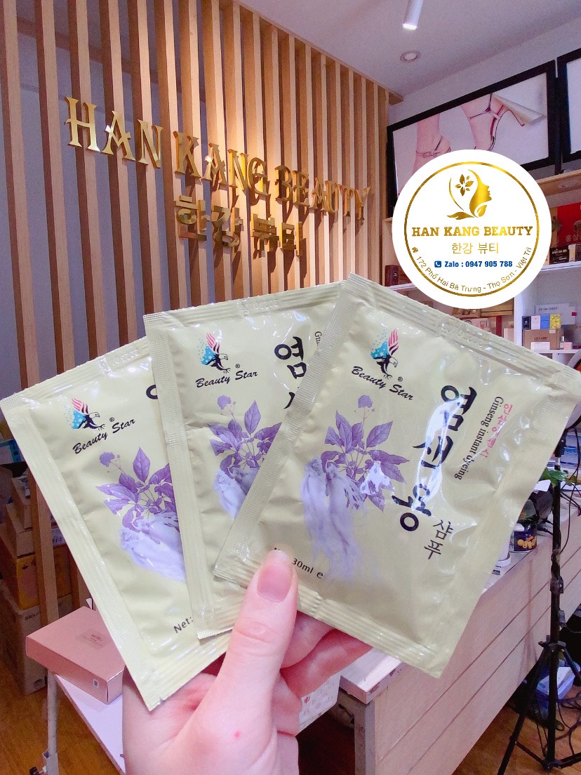 Dầu gội đen tóc beauty star -염색용- korea