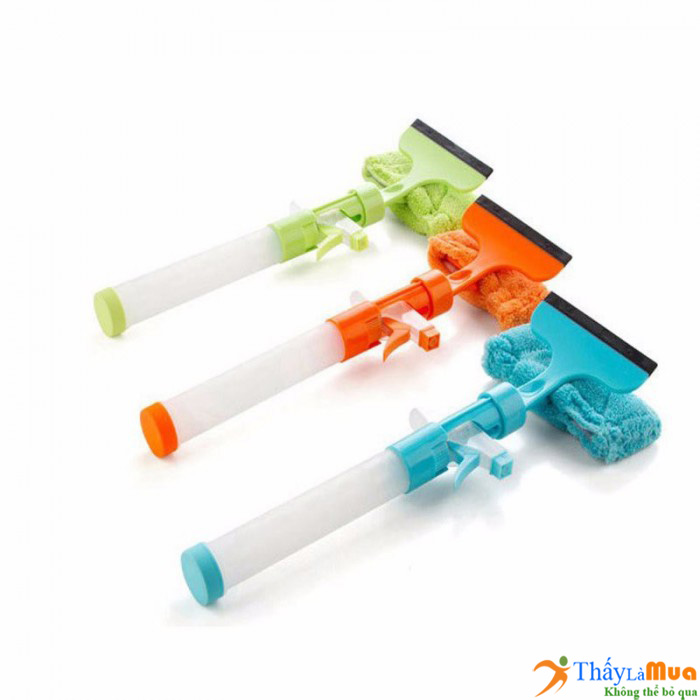 Dụng cụ lau kính có bình xịt thông minh
