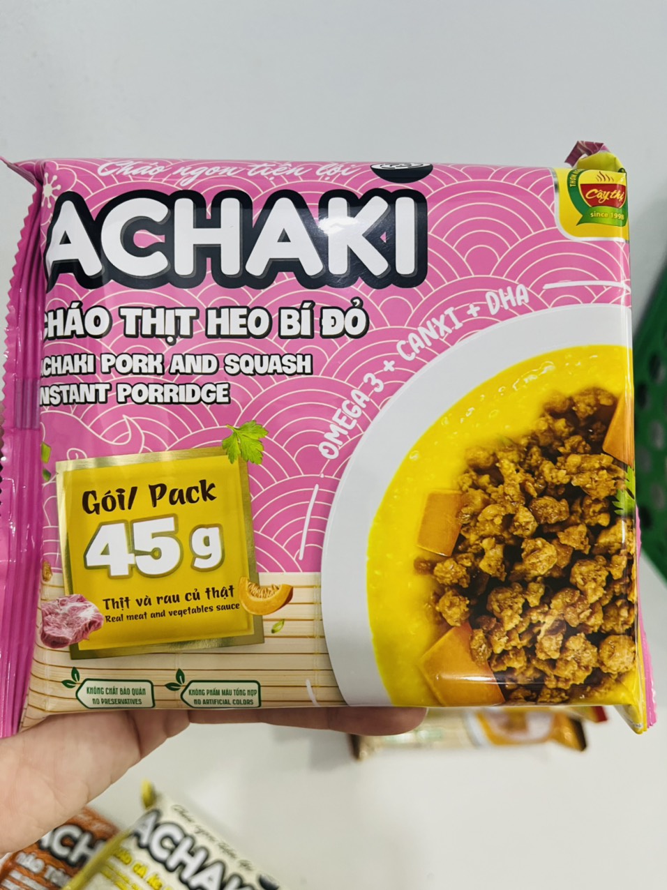 Cháo Ăn Liền ACHAKI CÂY THỊ 72G đủ vị