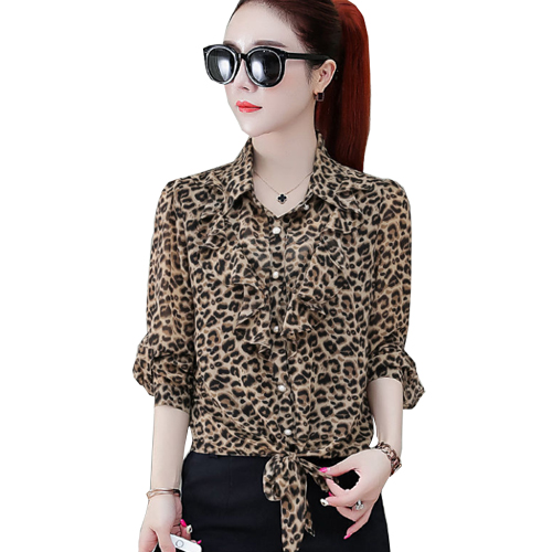 Women's Shirt with Leather Pattern A559