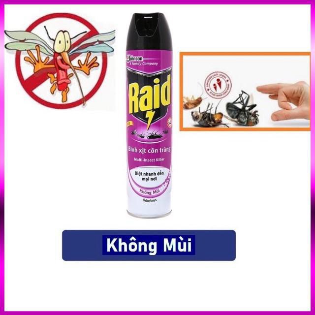 Bình xịt côn trùng Raid 600ml chai lớn, nhỏ, bình xịt kiến gián