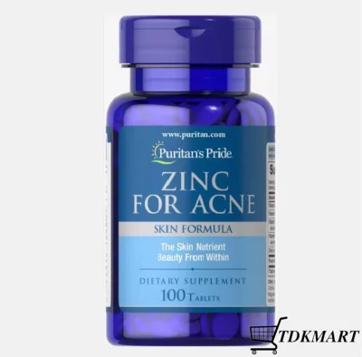 Viên uống kẽm giảm mụn Puritan's Pride Premium Zinc For Acne