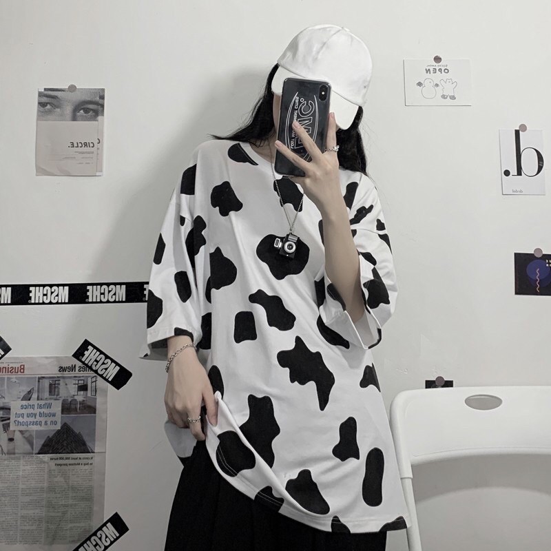 Áo thun Bò sữa dáng rộng unisex
