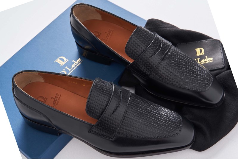 Giày loafer da bê thương hiệu d'leader size 38 39 40 41 42