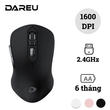 Chuột Không Dây Giá Rẻ DareU LM115G - Tặng Kèm Pin - Hàng Chính Hãng - Bảo Hành 24 Tháng