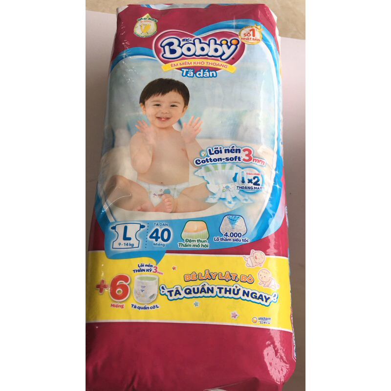 Tã dán Bobby Siêu Mỏng M76/XL62/L68/XXL56