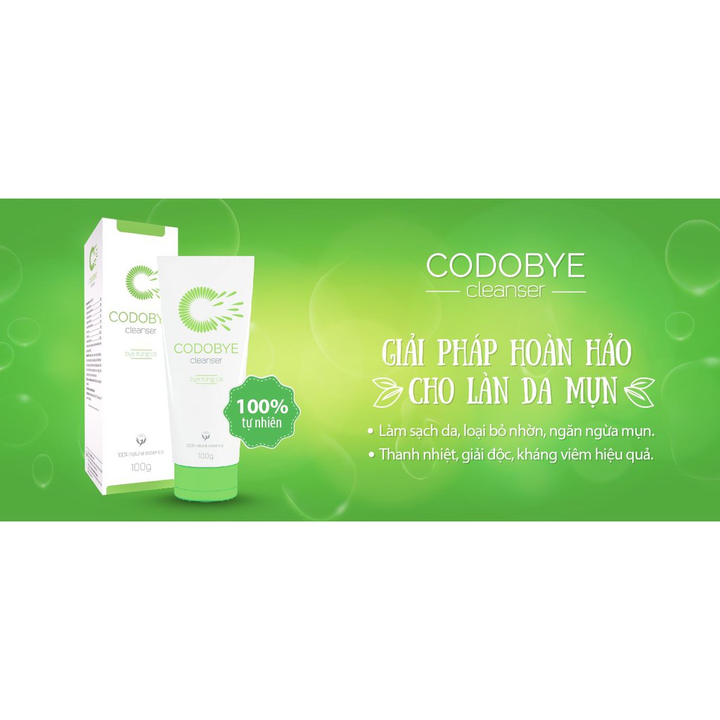 [HCM]CODOBYE CLEANSER - Sữa rửa mặt ngừa mụn 100g