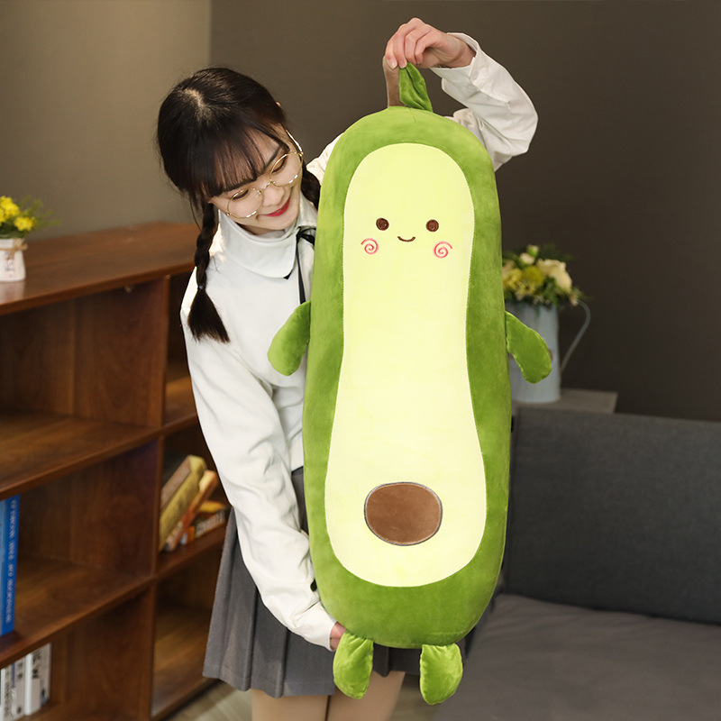 Gấu bông trái bơ dài size lớn cho bé vải miniso cao cấp hàng việt nam