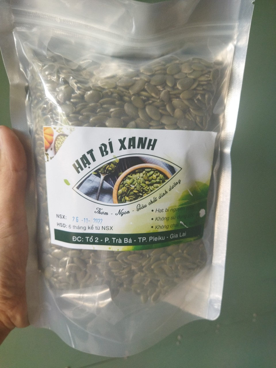 Hạt bí xanh Ân Độ đã sấy chín [0,5-1kg]