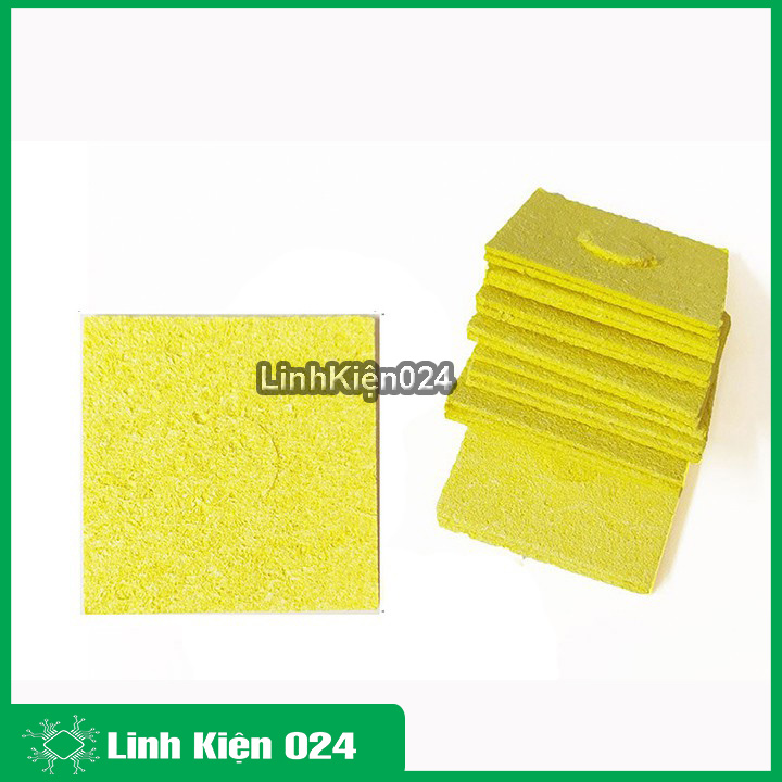 Bọt biển chùi mỏ hàn 6x6 cm (loại xịn ) vệ sinh sạch đầu mũi hàn