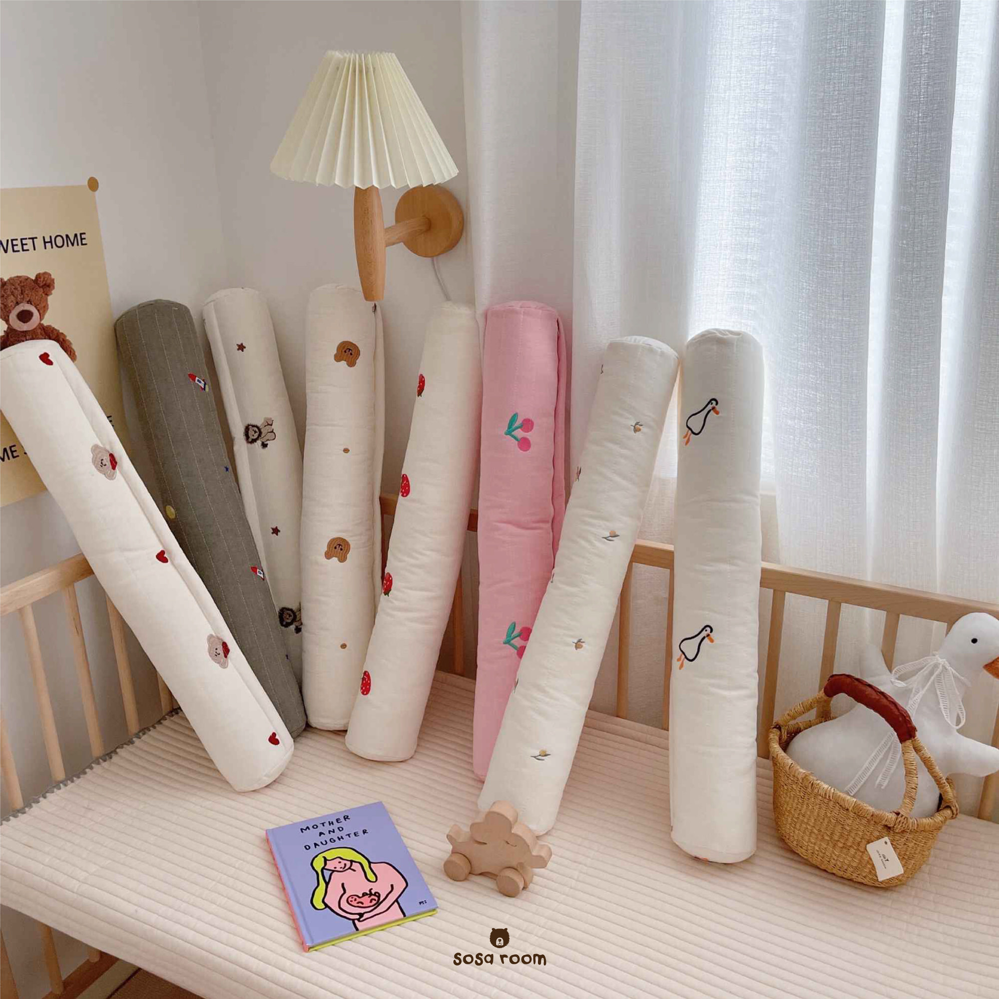 [4 mẫu] Gối ôm size nhỏ cho bé 60cm, kèm ruột bông