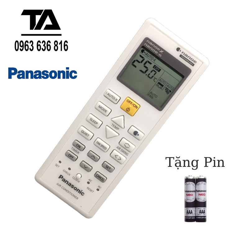 Remote máy lạnh Panasonic. ✔ điều khiển điều hòa Panasonic. - Hàng chính hãng tặng kèm đế treo tường