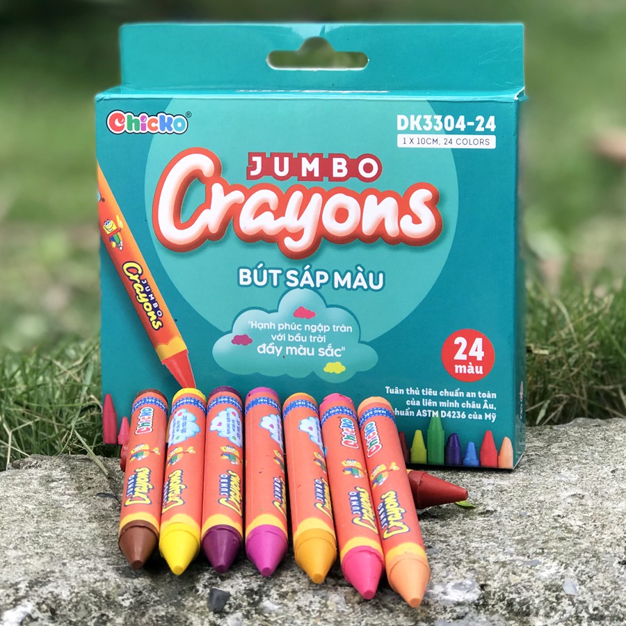 Bút Sáp 24 Màu Jumbo Crayons