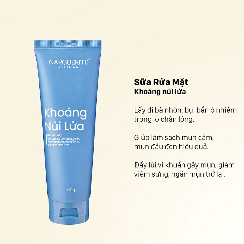 [ Mẫu Mới ] Sữa Rữa Mặt Kiềm Dầu Giảm Mụn Khoáng Núi Lửa 120g