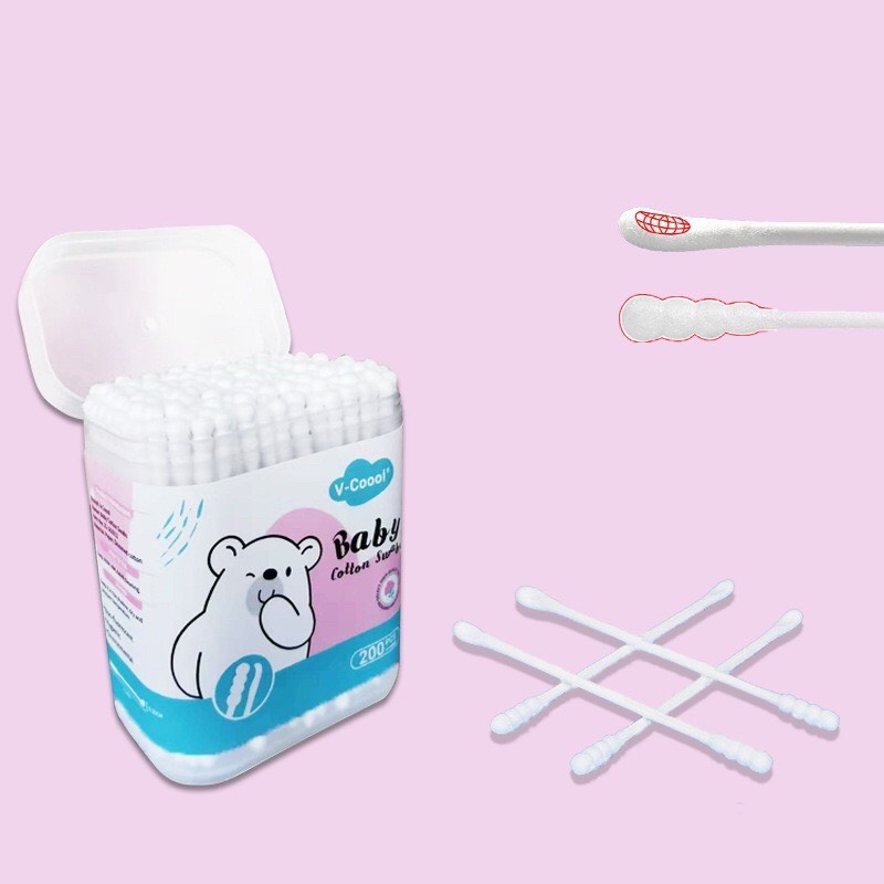 Tăm Bông VCOOL Cao Cấp An Toàn Cho Bé