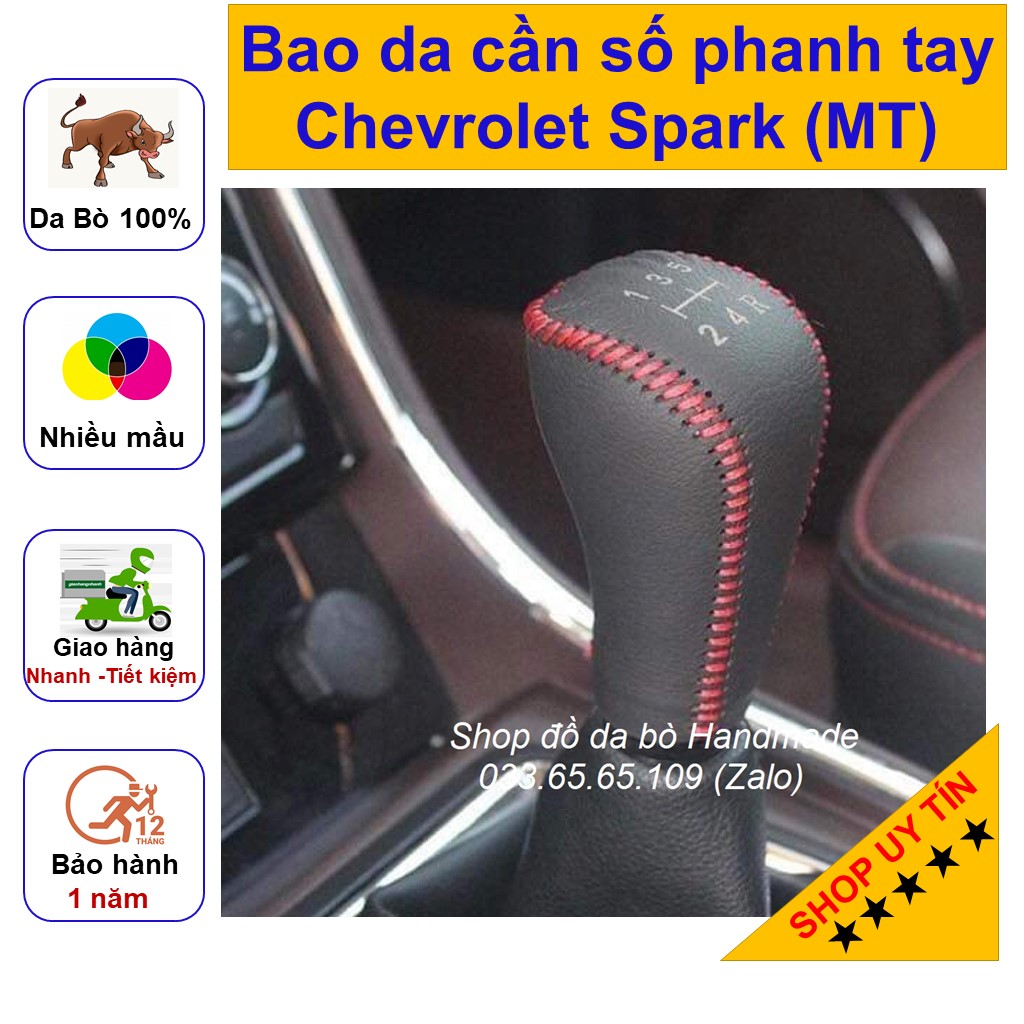 Boc cần số Chevolet Spark, Daewoo matiz số sàn bằng da bò thật cao cấp