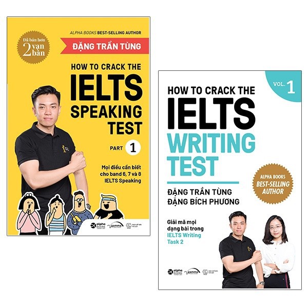 Sách - Bộ Sách How To Crack The Ielts Speaking + Writing Test - Vol1 (Bộ 2 Cuốn) [AlphaBooks]