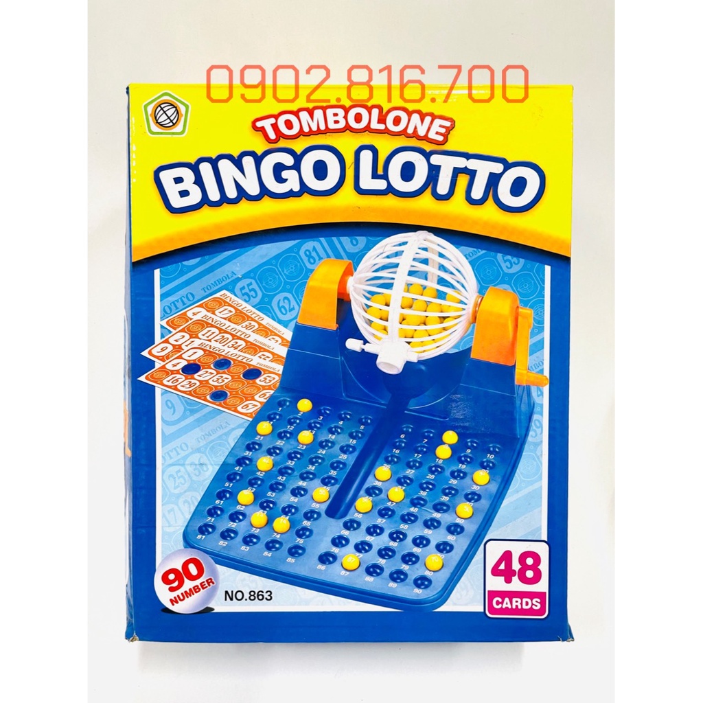 Bộ đồ chơi lô tô bingo 90 số 48 tờ 863