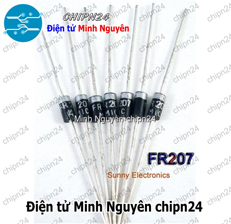 [10 con] (K464) Diode FR207 DIP 2A 1000V [Diode xung] - HH000916