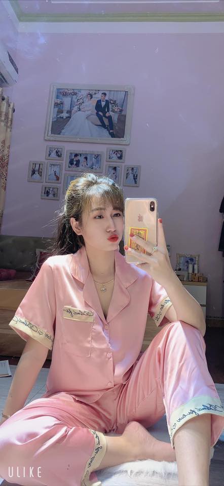 ❤️Bộ Pijama Bộ Ngủ vải lụa chữ ký mềm ngắn tay quần dài.