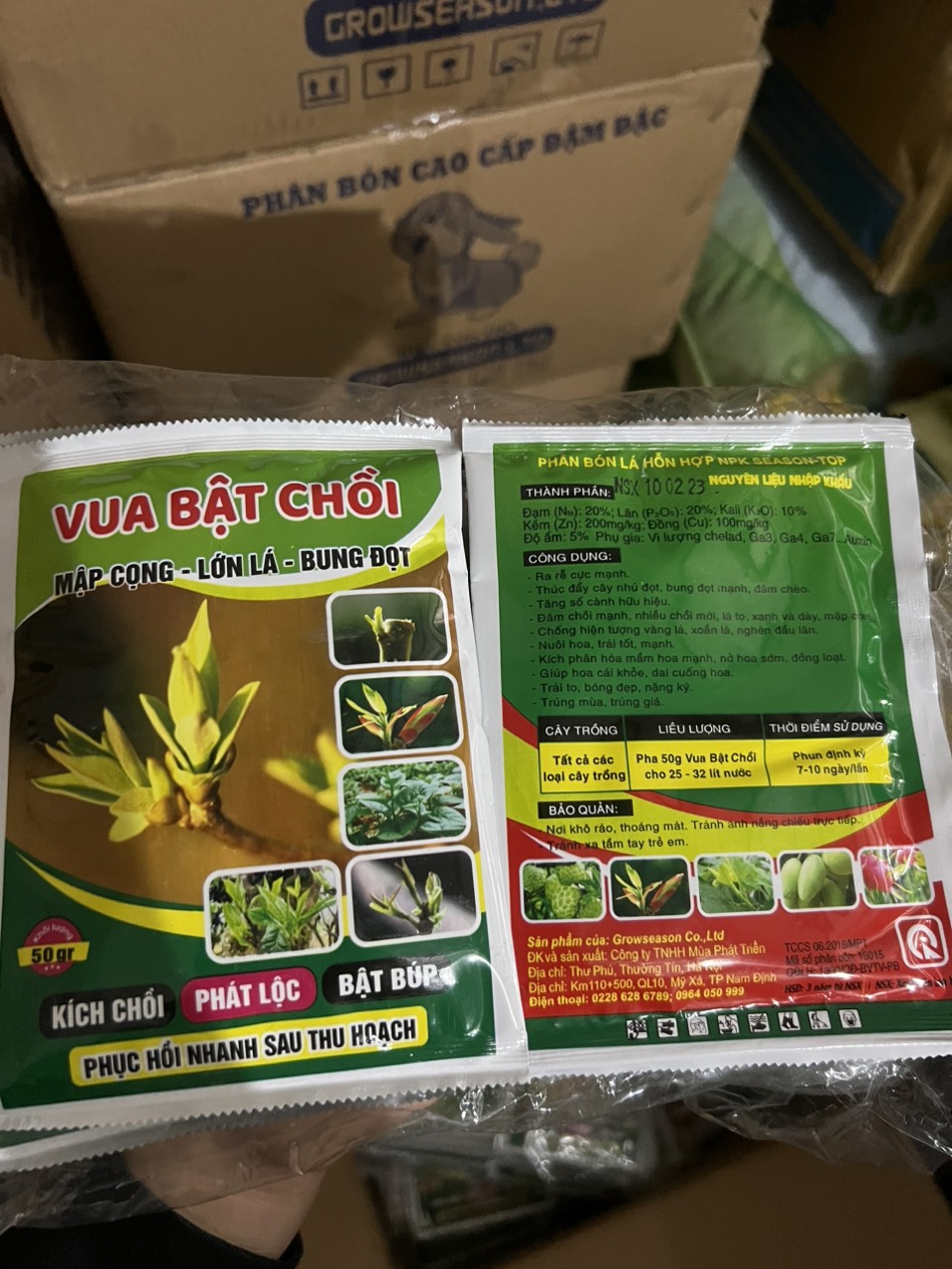 Sỉ 20 gói Phân bón vua bật chồi hàng chính hãng