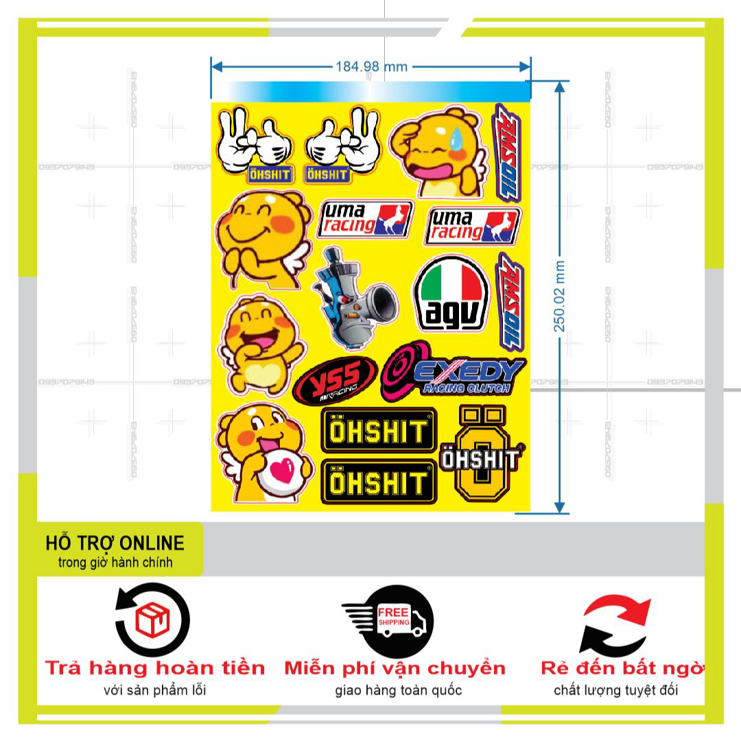 LOGO STICKER DÁN XE MÁY M45  { PHỤNG DECAL }